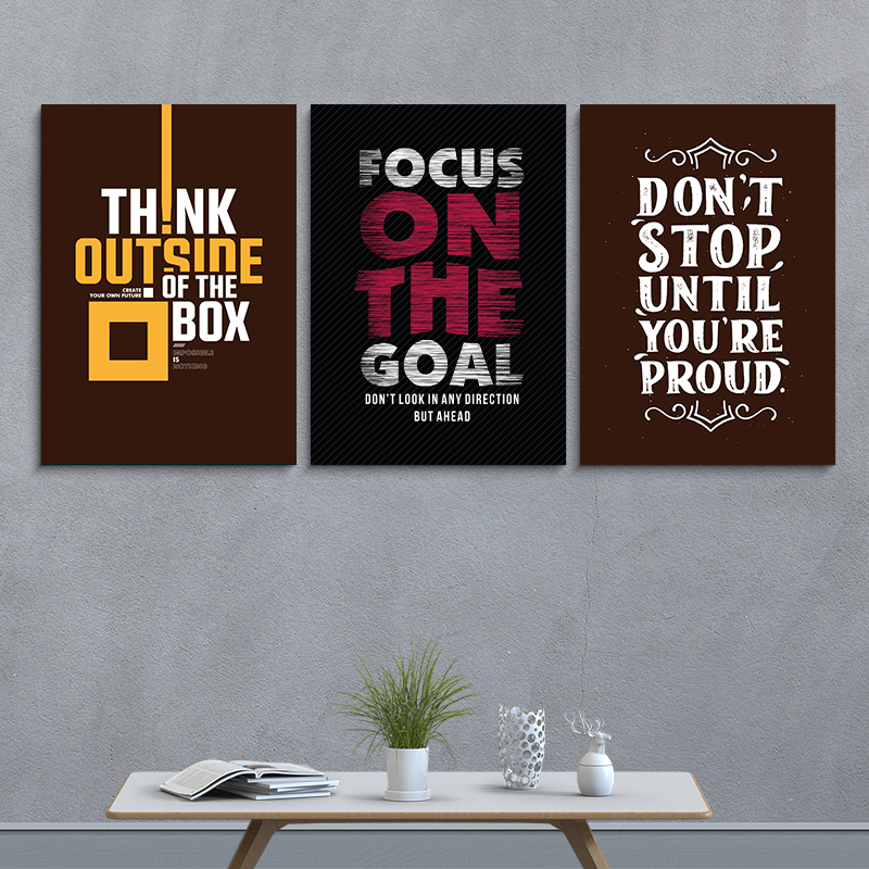 "Think Outside of the Box" Motivational Canvas Combo